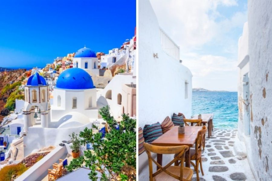 Santorini And Mykonos
